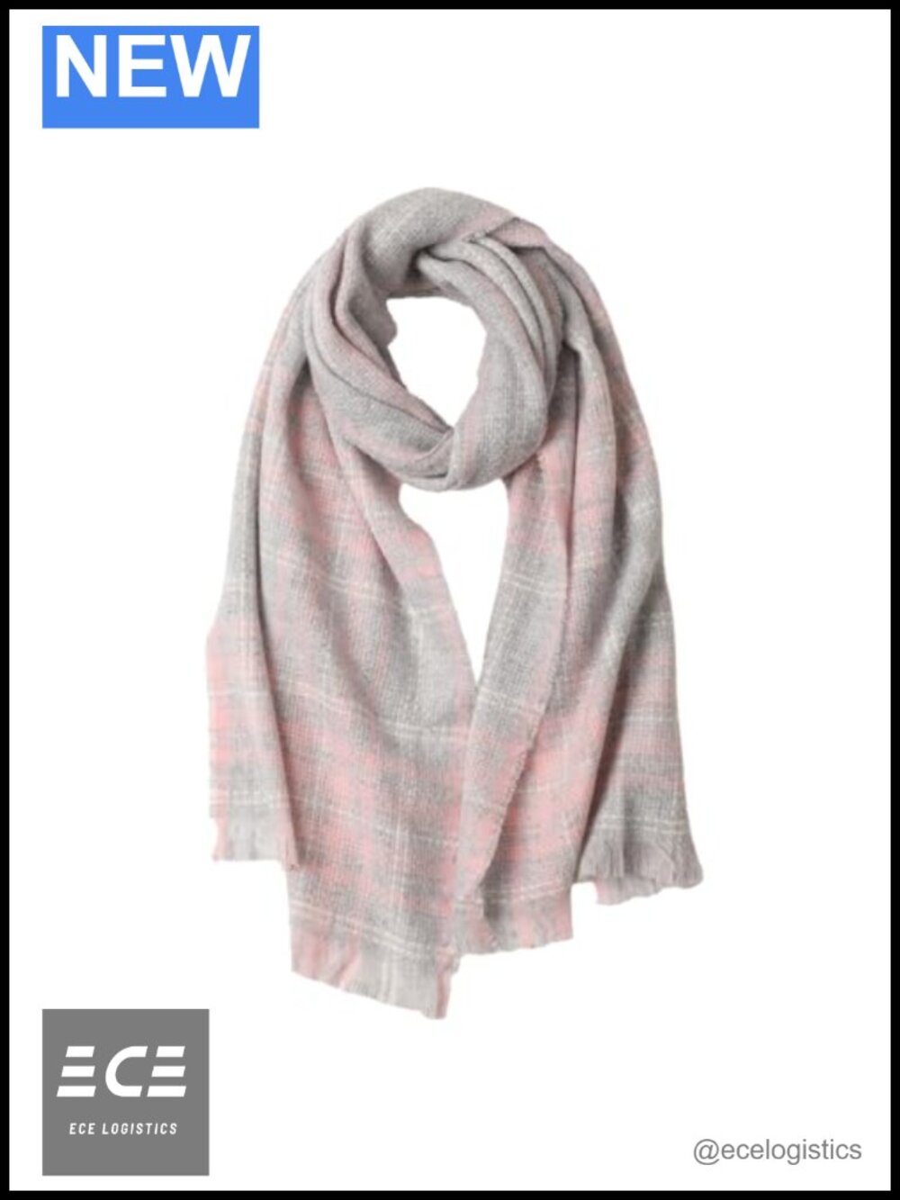 100% Pure Wool Oversized Tassel Scarf Warm Winter Neck Wrap Unisex